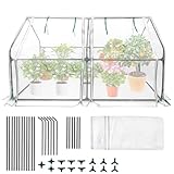 PEILU Foliengewächshaus 180x90x90cm Mini Gartengewächshäuser aus Halbtransparente Insektenschutzabdeckung Tomatengewächshaus mit Aufrollbares Tür Treibhaus Insektenschutz Tomatenhaube für Pflanzen