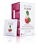 Nutra Tea NUTRAFLOW, Nieren und Blasentee zur Unterstützung bei Blasenentzündung, trägt zur Ausscheidungsfunktion der Nieren bei, 20 wiederverwendbare Teebeutel, Kräutertee mit Cranberry & Acerola