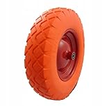 S-Import Schubkarrenrad Tubeless Solid 4.00×8 AXLE Komplettrad mit Felge Schubkarrenrad Schubkarrenreifen Ersatzrad pannensicher Gartenkarren Gummirad