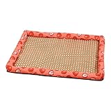 Katzenmatte,Kühlmatte Rattanbett für Hunde, Katzen,Hundematte & Katzenmatte,Waschbares,Wasserdicht & Kratzfest hundedecke rutschfest,für Hunde klein mittlere und große Katzen,19,6x15,7 (B)