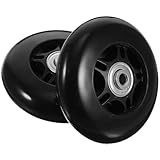 FRCOLOR Gummi Ersatzrollen für Koffer 80X6X24mm Geräuscharm Verschleißfest Flexibel Drehbar Belastbar Reparaturset für Gepäck und Trolley