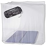 BLACK CREVICE Moskitonetz I für Doppelbett I Mückennetz aus feinmaschigem Gewebe I Outdoor-Netz in Quadratform I Reise-Mückennetz inkl. 8 Aufhängeringe I 220x200x200cm