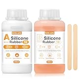 WEILAOK Flüssiges Silikon AB, Shore 10 Silikon Zum Gießen, Abformsilikon für Gießformen, Weich 1:1 Silikon Gießen, Verwendet für Formenbau, Schmuckherstellung, Gießen, Basteln, 500G