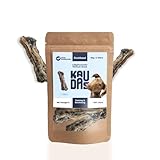 KAUDAS Fischhaut Fit-Knusper Knochen – 3 x 60 g Kauknochen Hund aus 100% luftgetrockneter Kabeljau Fischhaut, Hundeleckerli zum Knabbern, reich an Omega-3, Vitamin E, Kollagen – ohne Zusatzstoffe 