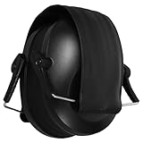 WOONEKY Gehörschutz Kapselgehörschutz mit Geräuschreduzierung Leichter Industrie Ohrenschützer Schwarz Bequemer Lärmschutz für Werkstatt und Schlaf