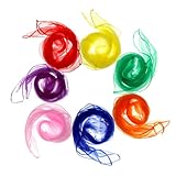 HEALEEP 21Stücke Jongliertücher Bunte Tanzschals Kunstseide für Aufführungen Tricks und Kreative Tanzbewegungen mit Farben