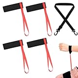 Qfdiwr Skihandschuhe, Sicherheitsriemen, Schneeband, Ski-Handschuhe, Winter, Handgelenksschlaufe, Spitzenunterstützung, Sportliche Antffions Lonyard Mittens mit einer Gruppe von Stiefeln für