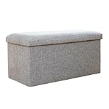 Rechteckige Eingangsbank mit Stauraum, Erwachsenenhocker, Klappbank, Wickeltisch, Hocker, vielseitige Sitz- und Aufbewahrungslösung