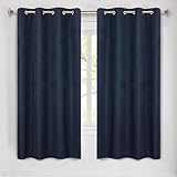 Superior 100 % Verdunkelungsvorhänge, Raumverdunkelung, Sonnenschutz, Thermovorhänge, solide Fensterbezüge, Schlafzimmer, Küche, Wohnzimmer, Akzente, Neal Collection, 132 x 160 cm, Platin