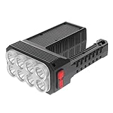 NOLITOY Tragbare LED Solar Taschenlampe mit USB Ladeanschluss Kompakter Outdoor Strahler für Camping Notbeleuchtung und Arbeitsleuchte