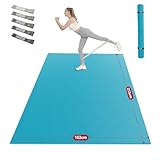 HAPBEAR Extra Große Yoga Matte,Yogamatte 183cm x 122cm x 8mm/213cm x 152cm x 8mm, rutschfest PVC Gymnastikmatte Sportmatte Fitnessmatte Schuhfreundlich-Blau