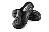 ESTRO Gartenschuhe Herren Clogs Gummi - Gartenclogs Herren Männer Gartenschuhe Hausschuhe Gummi Leicht Garten Clogs Herren PZ1 (36, PZ78 Schwarz)