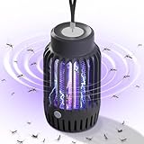 Mückenvernichter Lampe, Elektrische Insektenvernichter mit Nachtlicht 2 in 1, Leistungsstarke Schädlingsbekämpfung Fallen für Innen und Außen