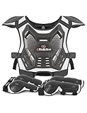 Kinder Dirt Bike Gear Motocross Brustschutz Motorrad Schutzausrüstung Rüstung Weste Knieschoner Ellenbogenschoner Dirt Bike Reitausrüstung für Baby Biker ATV (Weiß)