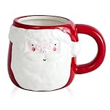 Swuut Santa Weihnachtstasse - Niedliche Kaffeetasse als für Frauen, Männer & Kinder, 12oz (350ml) Keramik-Tasse mit Weihnachtsdesign