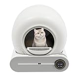 35dB Lärm Selbstreinigend Katzenklo, 65L Automatische Katzentoilette, 18w Elektrisches Katzenklo mit Touchscreen, APP Steuerung und Müllbeutel, für Schlafzimmern, Wohnzimmern, Katzenhäusern