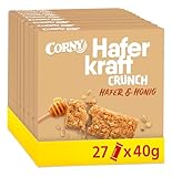 Haferriegel Corny Haferkraft Crunch | knackig mit wertvollem Hafer & Honig | Großpackung 27x40g