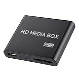 Richer-R Full HD 1080P Media Player, Digital Mediaplayer 1080P RM/RMVB Media Player Box,Tragbar Media Player HDMI Video Audio mit Fernbedienung,Für MP3, MP4, USB-Festplatte
