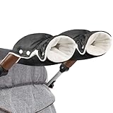 Guiseapue Kinderwagen Handwärmer: Universal Kinderwagen Buggy Zubehör, Winddicht & Wasserdicht Handwärmer für Kinderwagen, Weich Handschuhe Kinderwagen, Winter Geschenk für Neue Eltern