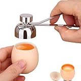 Taiyyi Eieröffner Stainless Steel,Cutter Eieröffner,Shell Opener,für Rohes/Weiches Hartgekochtes Ei, Egg Topper Cutter Metall Eierschale Cutter (Silber)