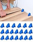 QWORK® 20er Set Boden-Abstandhalter zur Verlegung von Parkett und Laminat, Robustes Dreieck-Design mit 1/4 und 1/2 Zoll Spaltgrößen