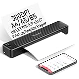 Phomemo P831 Mobiler Drucker, Monochromer Thermodrucker A4 Kompatibel mit Handys und Computer, Bluetooth Tragbare Drucker für Kleine Unternehmen, Autos, Verträge, Reisen, Schwarz