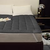 YOUMAKO bequemem atmungsaktivem Matratzen Topper - Stülle dauerhafte Matratzenschutz, weiche Waschmatrating -Abdeckung bis zu 30 cm Höhe (Grau, 140x200cm)