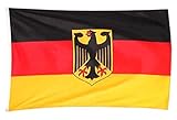 Flagge Deutschland mit Adler 90 x 150 cm