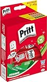 Pritt Klebestift, sicherer und kinderfreundlicher Bastelkleber für Kunst und Bastelarbeiten, starker Kleber für Schule & Bürobedarf, 5x43g Pritt Stift