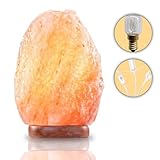 HEIMTEX himalaya salzlampe 1-2kg - Natürliche Form salzkristalllampe aus dem Salzbereich - Salzlampe mit Kabel & austauschbarer Glühbirne Hergestellt aus reinem Salzstein