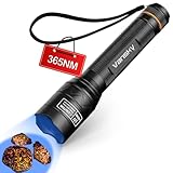 Vansky UV lampe Schwarzlicht Taschenlampen 365nm: UV Licht Schwarzlicht-Flashlite Professionelle Ultraviolett-Taschenlampe zur Erkennung von Hundekatzenurin,Rock Hunting (Batterien inbegriffen)