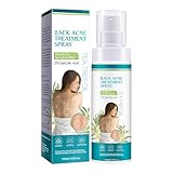 Hautnebel, Lindert Reizungen, 120 Ml, Flüssigkeit Gegen Rückenunreinheiten, Körper-Akne-Spray, Verbessert Die Klarheit Der Haut, Für Frauen, Männer, Jugendliche, Schulter, Arm, Bein, Hand, Brust, Körp