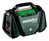 metabo Akku-Kompressor AK 18 Multi - 18 V, 11 bar, 16 l/min - Vielseitig einsetzbar, für Auto- und Fahrradreifen, Bälle, Luftmatratzen, mit LED-Licht und 12V KFZ-Kabel - Ohne Akku und Ladegerät