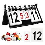 PORFOYO Anzeigetafel, 4-Stellig Sportwettbewerb Anzeigetafel, Punktetafel Digital, 0-31 Sportanzeigetafel, Tragbare Tisch-Scoreboard, Klappbar Zähltafel, Punktetafel Punktezähler für Wettkämpfe
