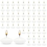 HA BIN 60 Stück Weiß Schwimmkerzen, 3.8 cm Schwimmkerzen, für Hochzeiten, romantische Nächte, Junggesellinnenabschiede, Dekorationen (Weiß)