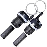 Kiuiom 21 Speed Fahrrad Schalthebel, Shifter Twist Shifter Hebel, Drehgriff-Schalter, Mountainbike Umwerfer Griff Universeller Gangschaltung 3x7 Gang Schaltgriff 7 Fach Schalthebel