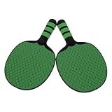 MAGICLULU 2 Stück Tischtennisschläger für Anfänger mit Elastischer Gummibeschichtung Rutschfestem Griff für Indoor und Outdoor Trainings Pingpong Schläger Grün