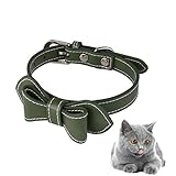 WOONEKY Haustier Pu Halsband Haustier Hundehalsband Pu Hundehalsband Haustierhalsband Katze Bowknot Kragen Heimtierbedarf