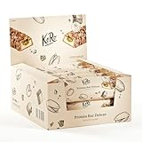KoRo - Protein Bar Deluxe with Pistachio Butter 12 x 55 g - Mit nussiger Pistazienmus-Füllung - Proteinreich (14 g Eiweiß/Riegel) - Ohne Zuckerzusatz*/**