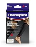 Hansaplast Sport Compression Wear Waden Sleeves, Wadenbandage zur Unterstützung der Muskulatur, Waden Kompressionsstrümpfe fördern die Muskelregenration, 1 Paar, Größe S/M