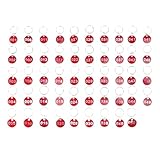 50 Stück Aufbewahrungsetiketten aus Aluminiumlegierung, Metallnummernschilder, nummerierte Schlüssel, Etiketten 1–50 (Nummer 1–50) Für Garderobe(Red)