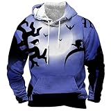 Lustiger Herren-Kapuzenpullover für Erwachsene, übergroßer lässiger Pullover, Sweatshirt, langärmelig, mit Kordelzug, lässiger Kapuzenpullover mit Kängurutaschen, bequemes, weiches Sweatshirt, violett