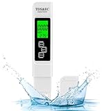 flintronic TDS/EC Wasserqualitätstest Meter, Temperatur Tester mit Hintergrundbeleuchtung, PPM Leitwertmessgerät ±2% Ablesegenauigkeit, Wasserqualität Tester für Schwimmbad Trinkwasser Aquarium Pools