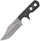 Cold Steel Unisex – Erwachsene, Mini Tac Bowie, Outdoormesser, 8Cr13MoV Klingenstahl, Griff: Griv EX, Full Tang, scharfes Messer für Abenteuer, Liebhaber, Outdoor Tool, Schwarz, normal