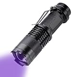 ILantule UV Taschenlampe - Ultraviolettes LED-Licht Mit Einstellbarem Fokus, Schwarzlicht-Strahler für Haustiere Urin-Detektor