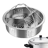 Générique Tamalentopf aus Edelstahl | 3-Fach Trennwand mit 2 Griffen für, Fleisch, Eier und