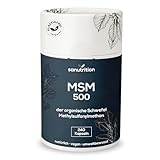 MSM 500 mg pro Kapsel | 240 Kapseln | Hochdosiert | 99,9% reines MSM in guter Bioverfügbarkeit und Verträglichkeit | Vegan | Natürliche Papierverpackung