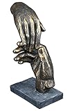 Casablanca - Deko Skulptur helfende Hand - aus Poly mit Spruchanhänger - Geschenk und Dekoration - Höhe 21 cm