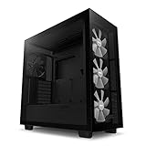 NZXT H7 Elite 2023 - CM-H71EB-02 - ATX Mid-Tower Gaming PC-Gehäuse - USB-C Port - Tempered Glass Front- & Seitenteil - 3X F-Series 140mm Core RGB Fans inklusive - Für Wasserkühlung Ready - Schwarz