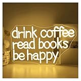 Hängende Kunst-Leuchtreklamen Bücher Lesen Neonschilder Für Wanddekoration Kunst Buchstaben LED-Leuchten Raumdekoration Für Schlafzimmer Bibliothek Arbeitszimmer Leseclub Dimmbare Lampe(42x26cm)